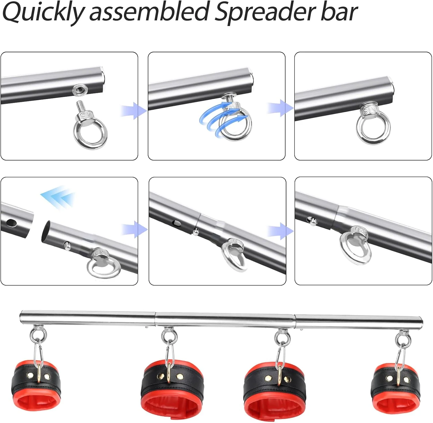 CrimsonSteel Red Stainless Steel Spreader Bar Kit - Image 2