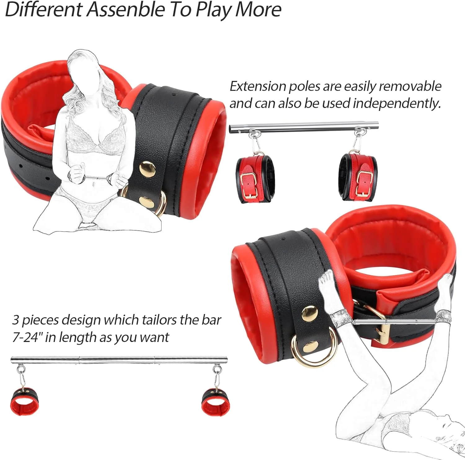 CrimsonSteel Red Stainless Steel Spreader Bar Kit - Image 5