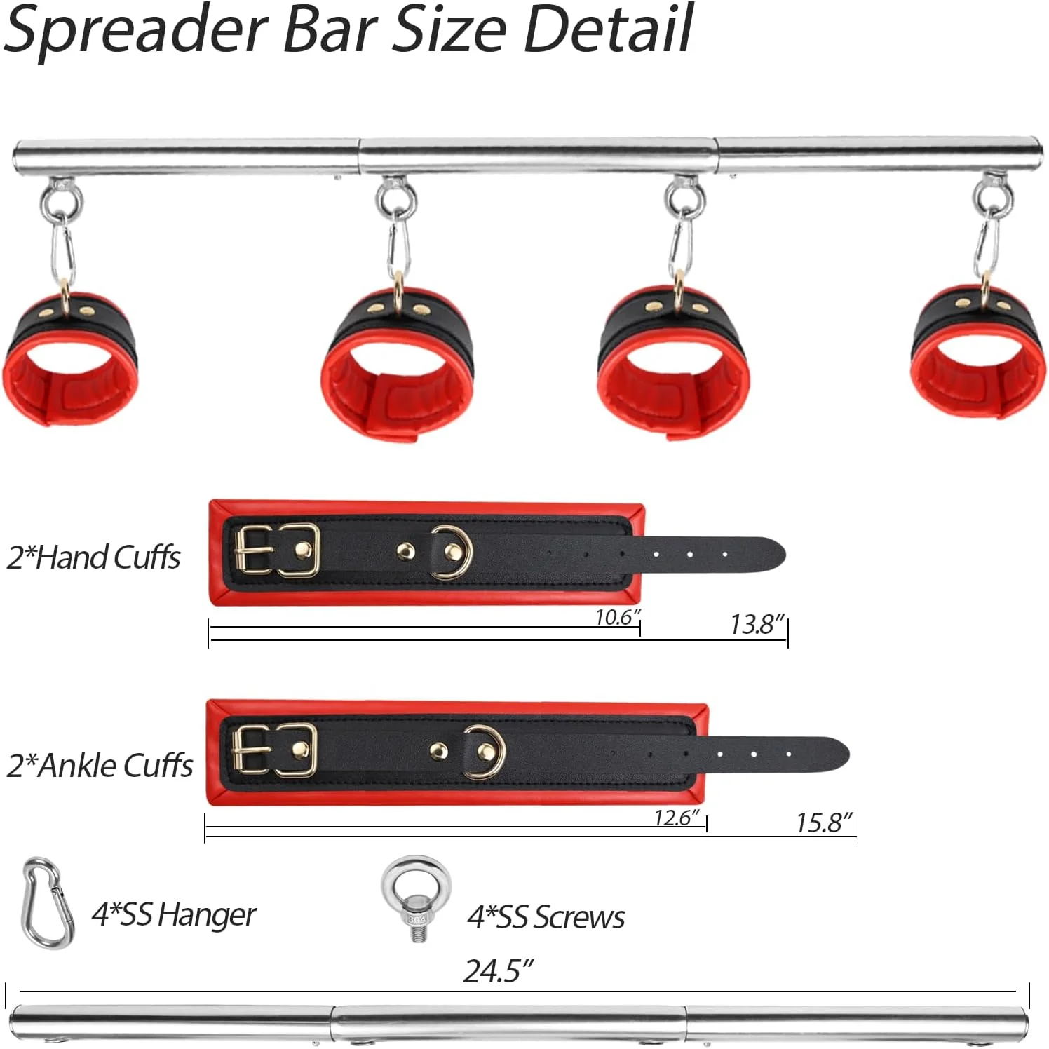 CrimsonSteel Red Stainless Steel Spreader Bar Kit - Image 6