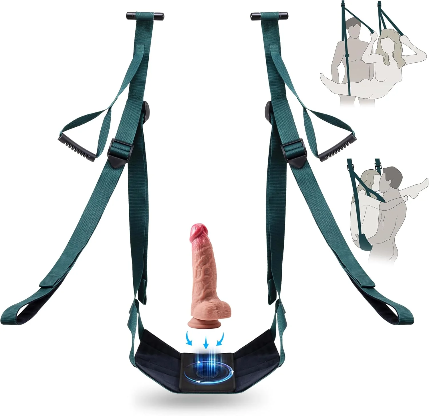 DuoLuxe Premium Door Sex Swing with Dildo & Seat