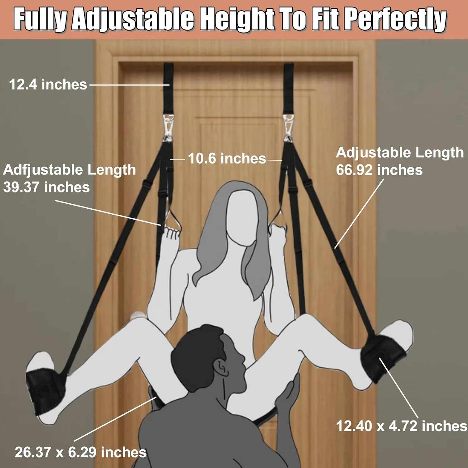 AcryluX Door Sex Swing with PU Cushion 300lb - Image 5