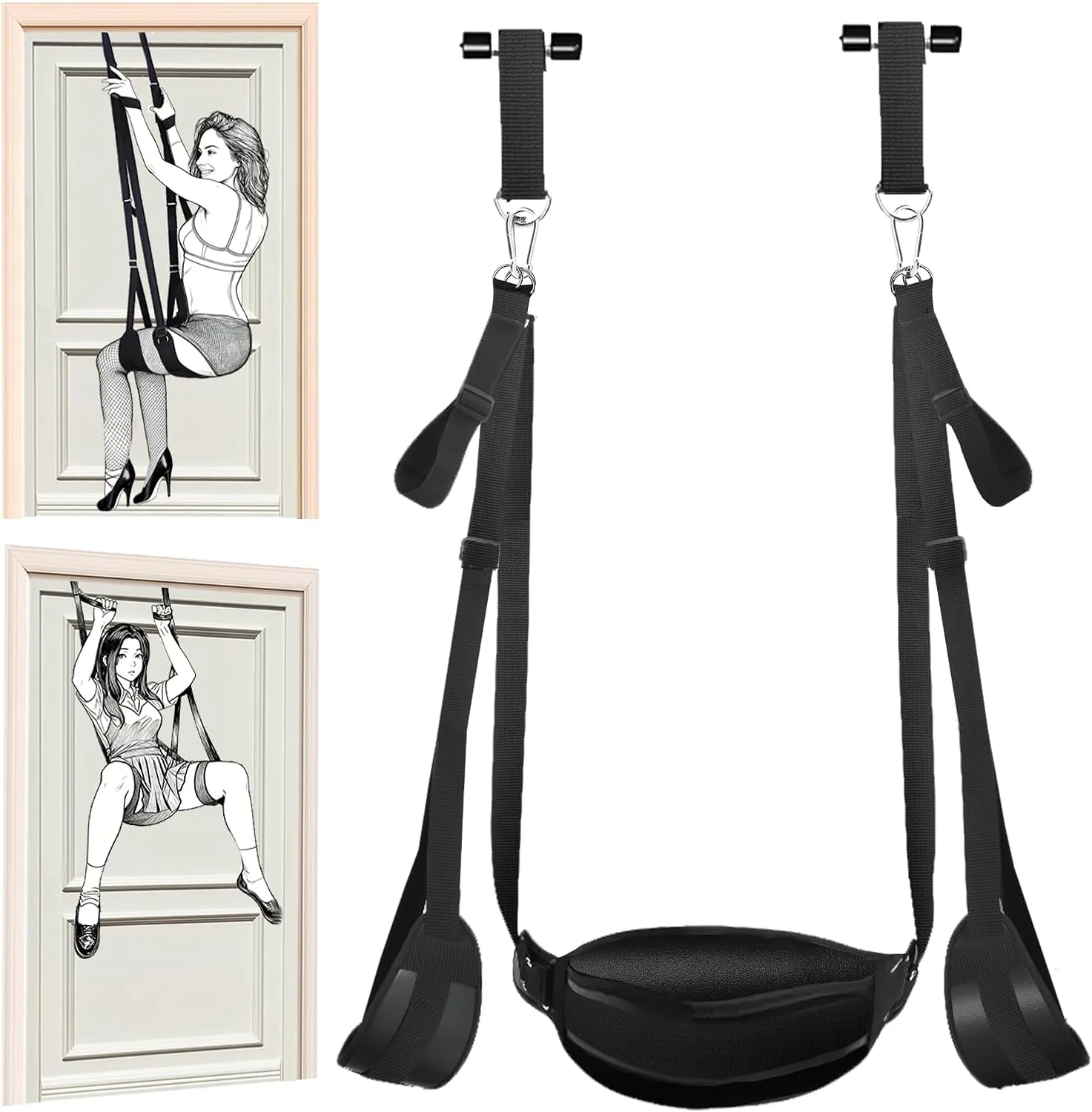 AetherLift Adjustable Door Sex Swing with Restraints