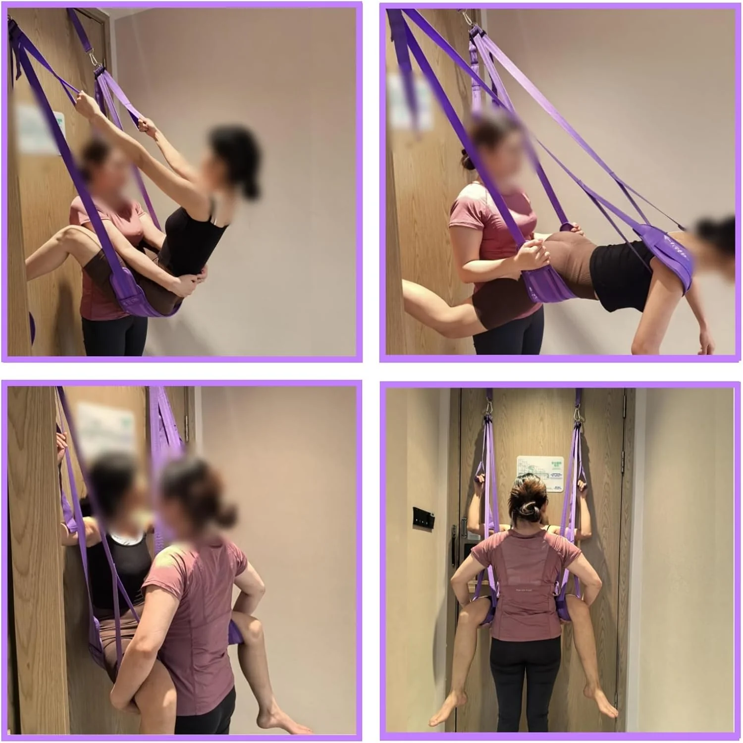 VelouraX Door Sex Swing with Seat & Restraints (Purple) - Image 7