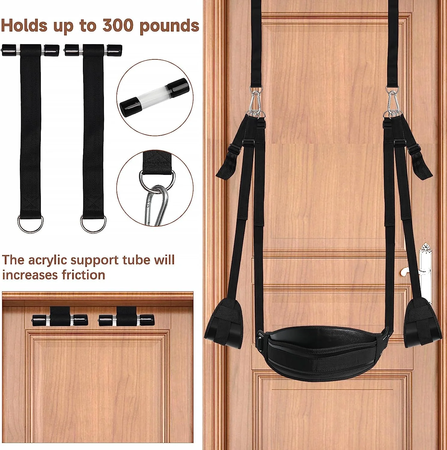 SilvarisX Door Sex Swing with Seat 300lb - Image 3