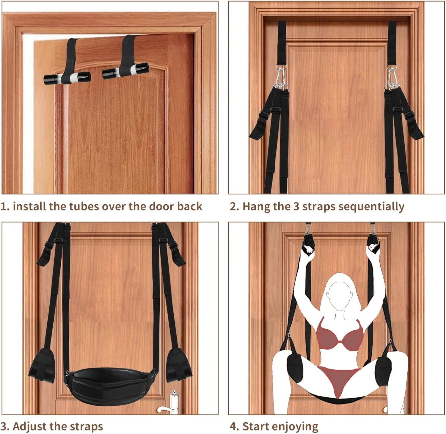 SilvarisX Door Sex Swing with Seat 300lb - Image 6