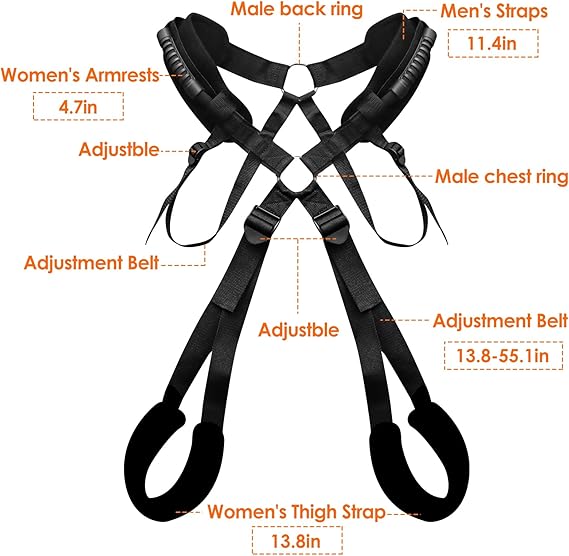 TetheredTensions Premium BDSM Bondage Restraints Sex Sling - Image 2