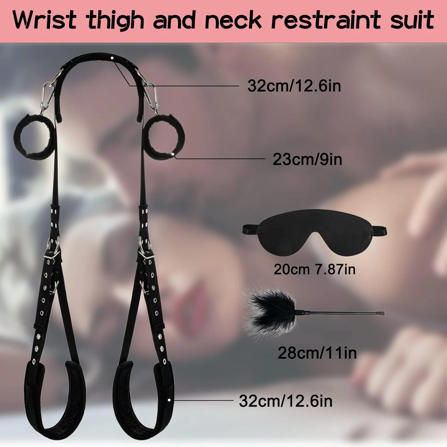 SoftBound BDSM Sling Restraint Kit Cuffs Blindfold - Image 3