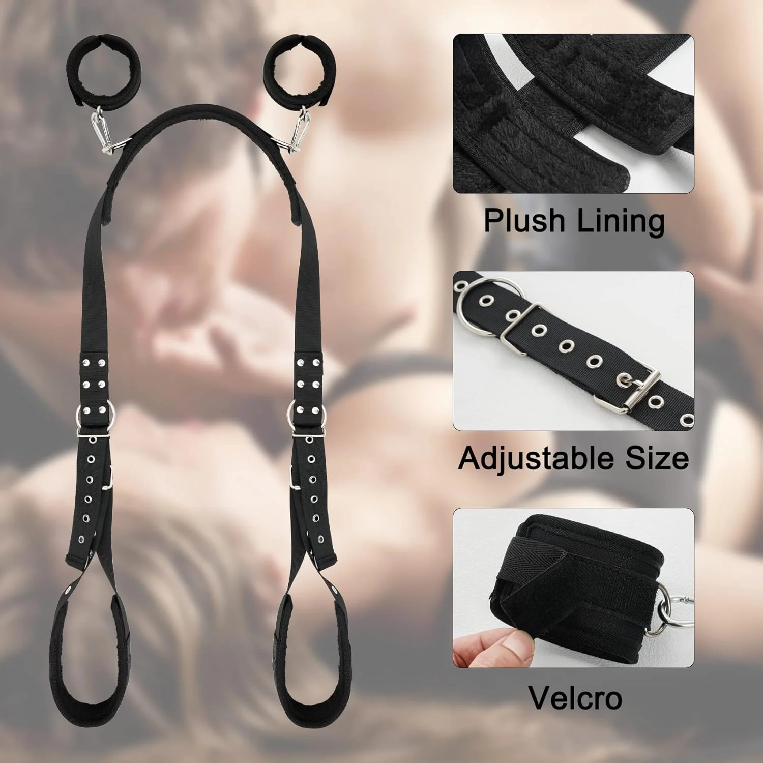 SoftBound BDSM Sling Restraint Kit Cuffs Blindfold - Image 4