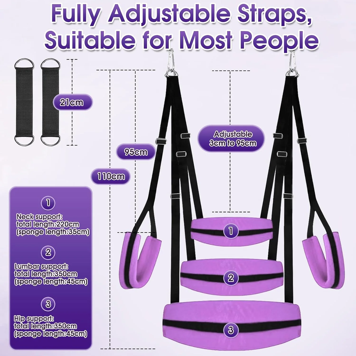 VioletBond Purple BDSM Sex Swing Adjustable - Image 6