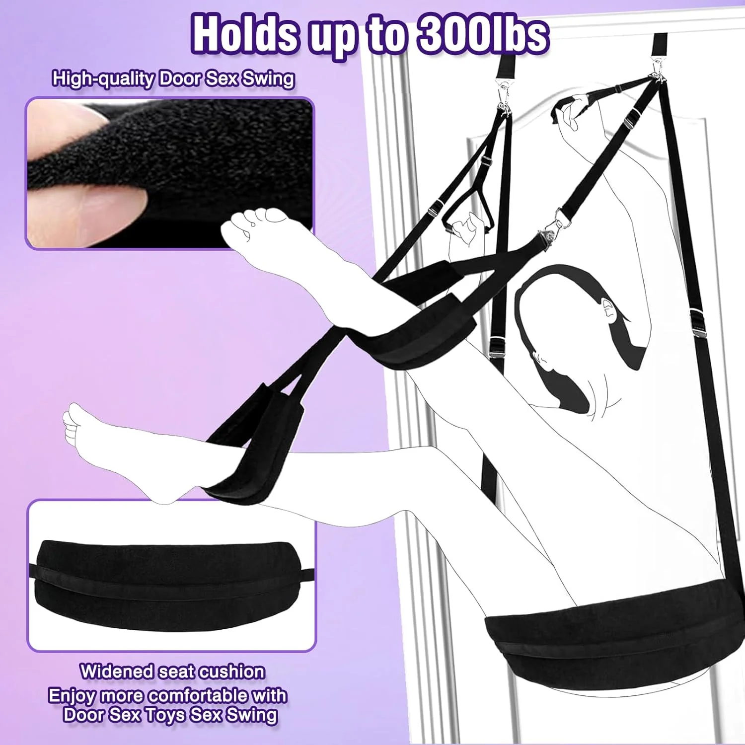 NoctyraX 2-in-1 Door Sex Swing Restraint Kit - Image 4