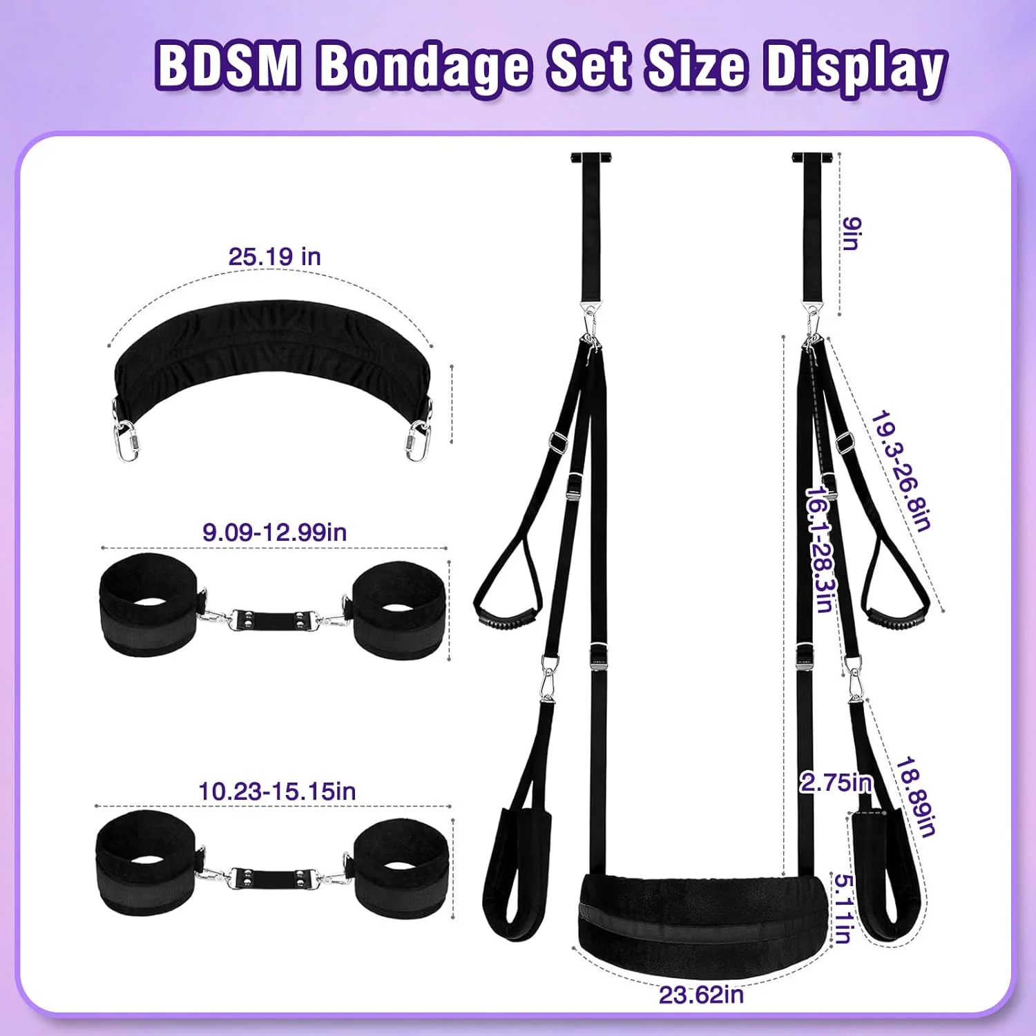 NoctyraX 2-in-1 Door Sex Swing Restraint Kit - Image 5