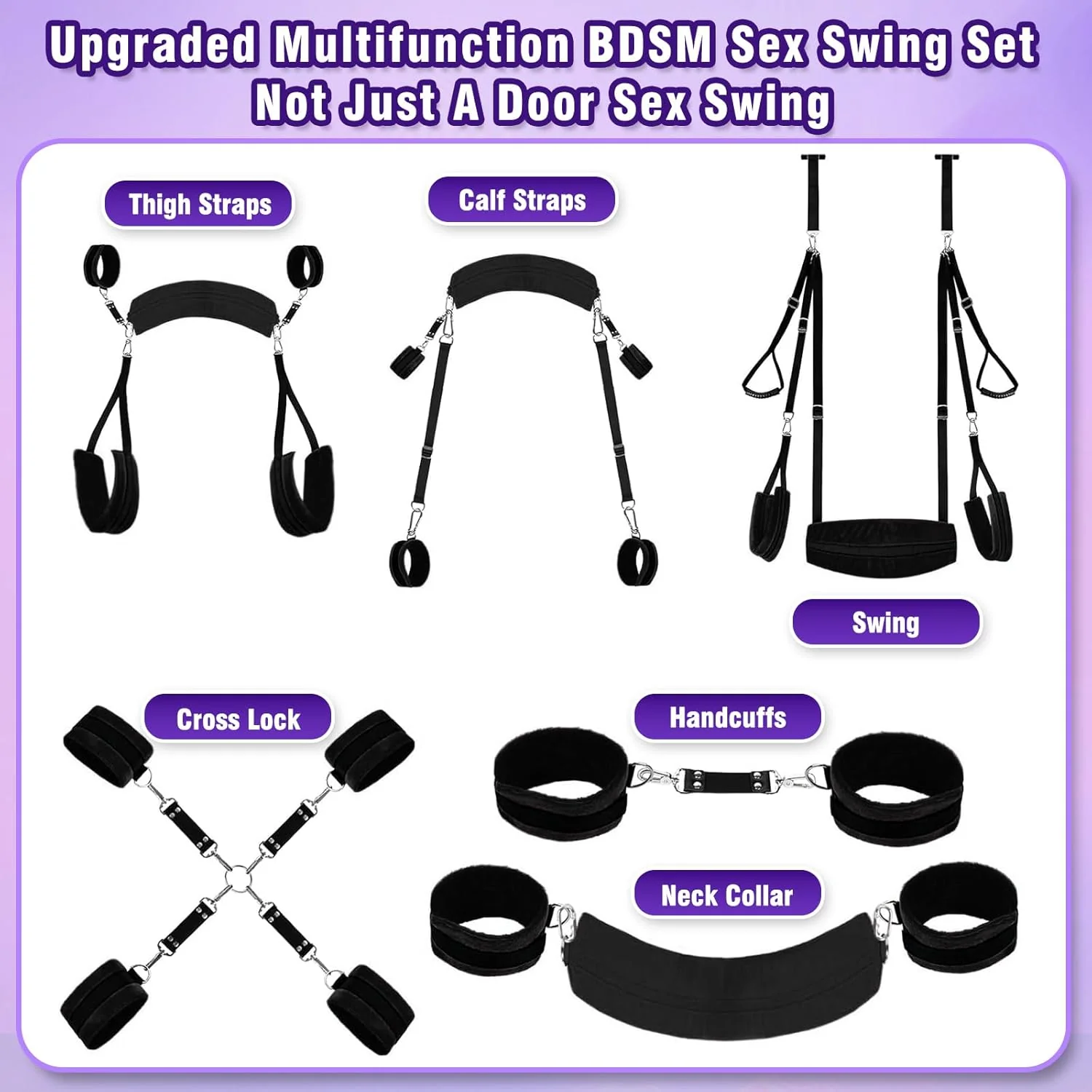 NoctyraX 2-in-1 Door Sex Swing Restraint Kit - Image 6