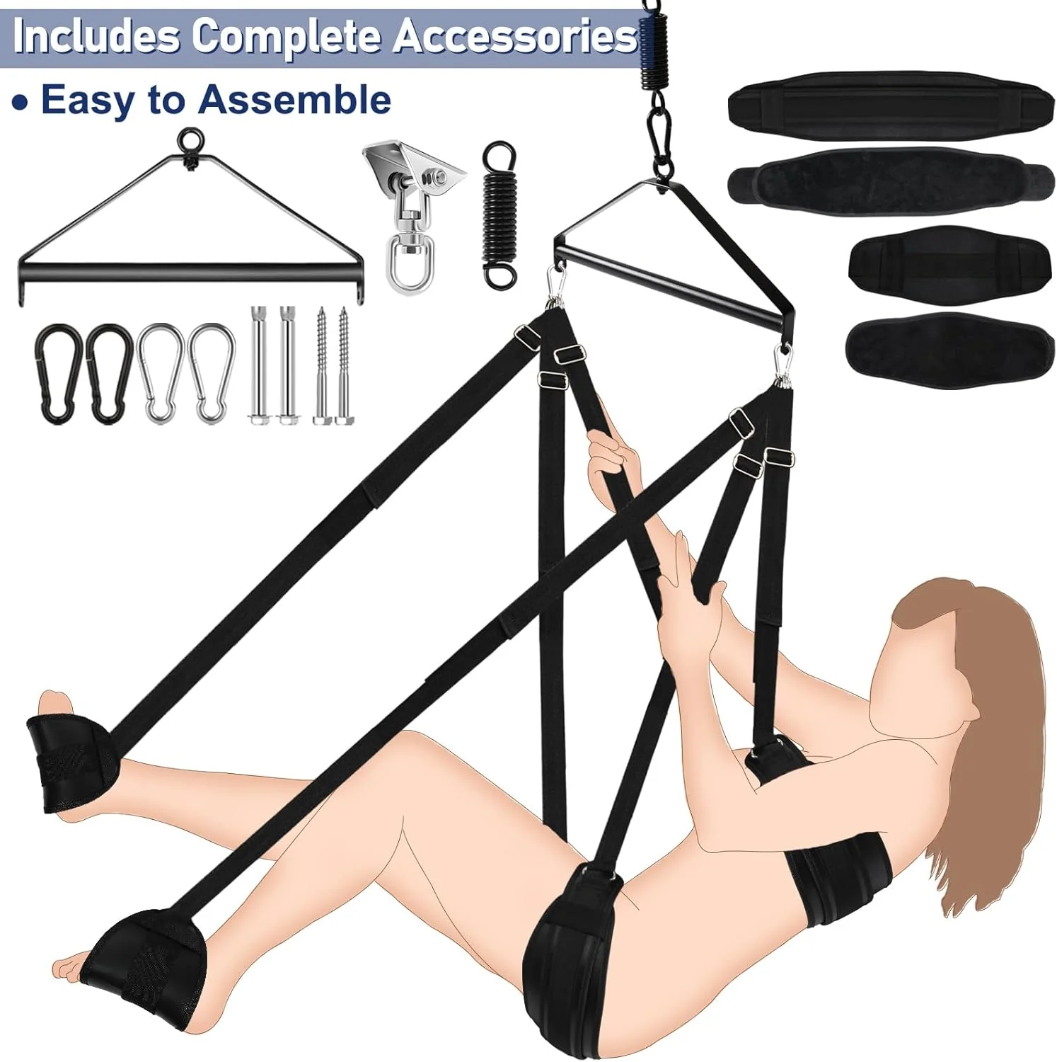 VortiqX 360° Spinning Ceiling Sex Swing 800lb - Image 2
