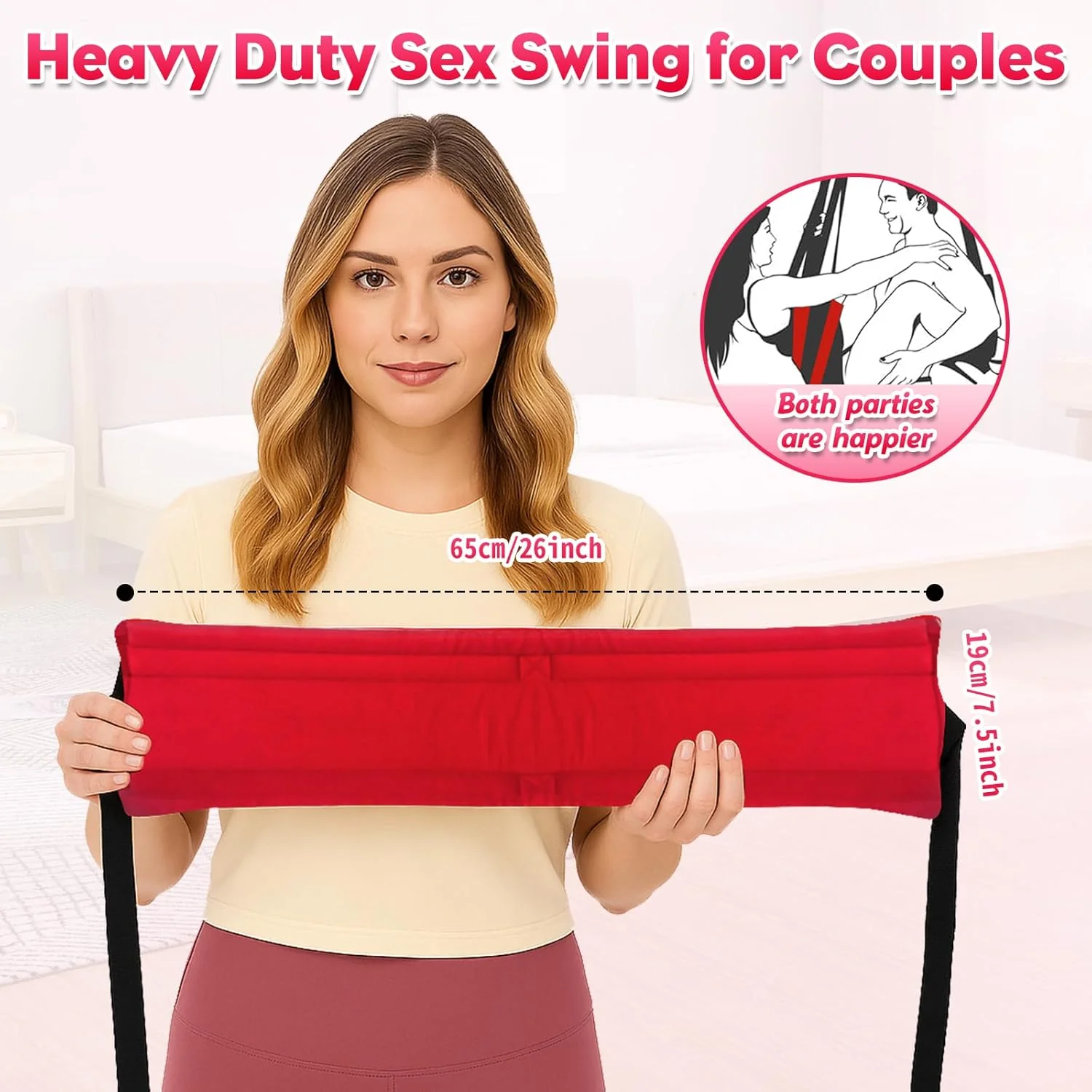 VelvetRise Door Sex Swing 800lb Support Wide Cushions - Image 2