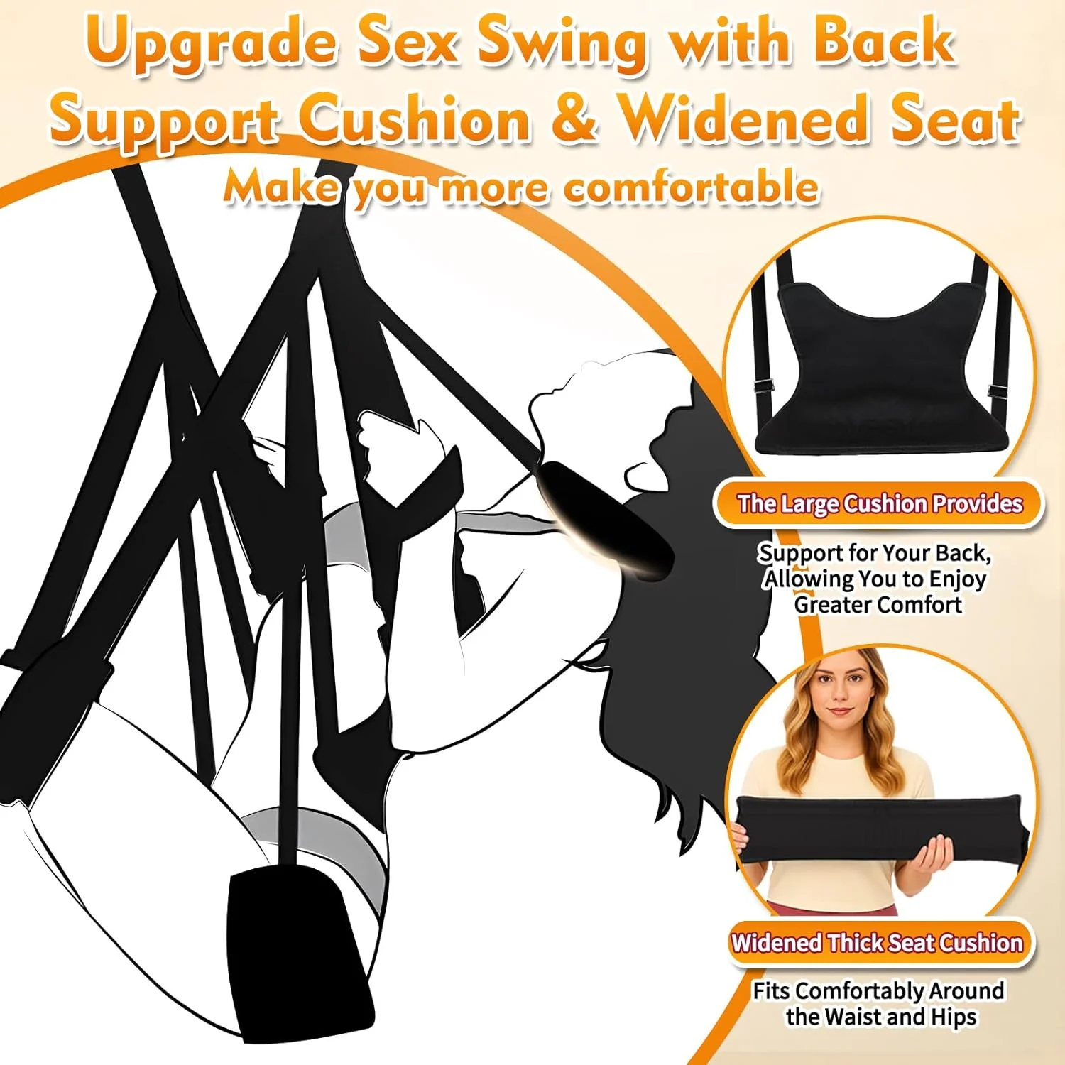 ComfortBond Adjustable BDSM Door Swing with Padding - Image 5