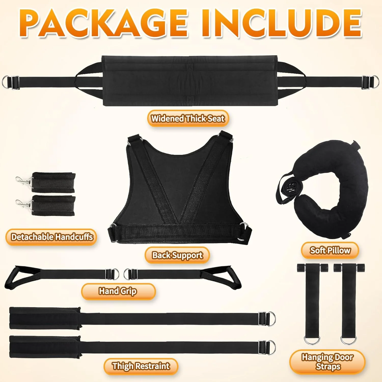 ComfortBond Adjustable BDSM Door Swing with Padding - Image 7