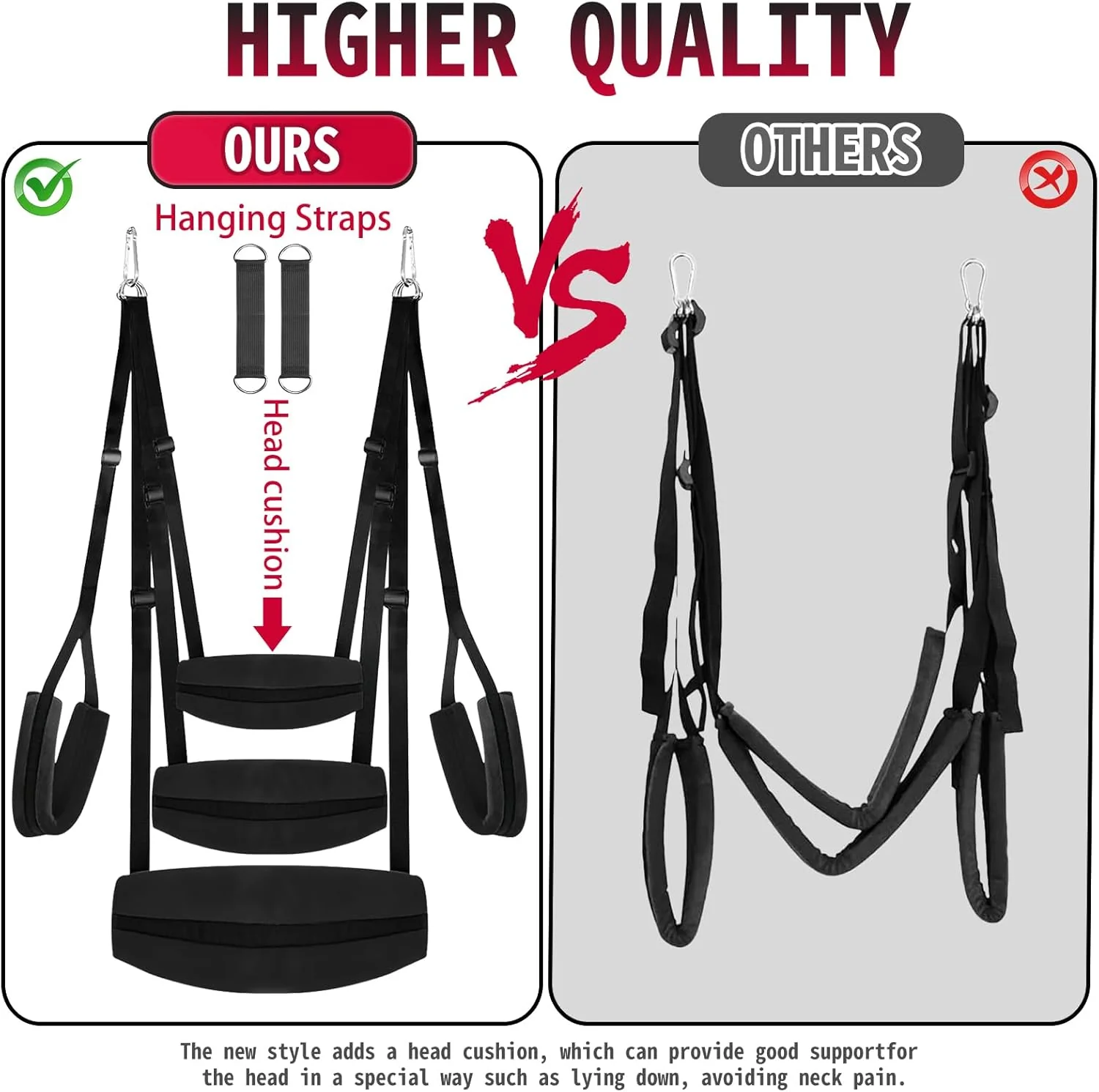 VelvetBond BDSM Door Sex Swing 800lb Cushioned - Image 5