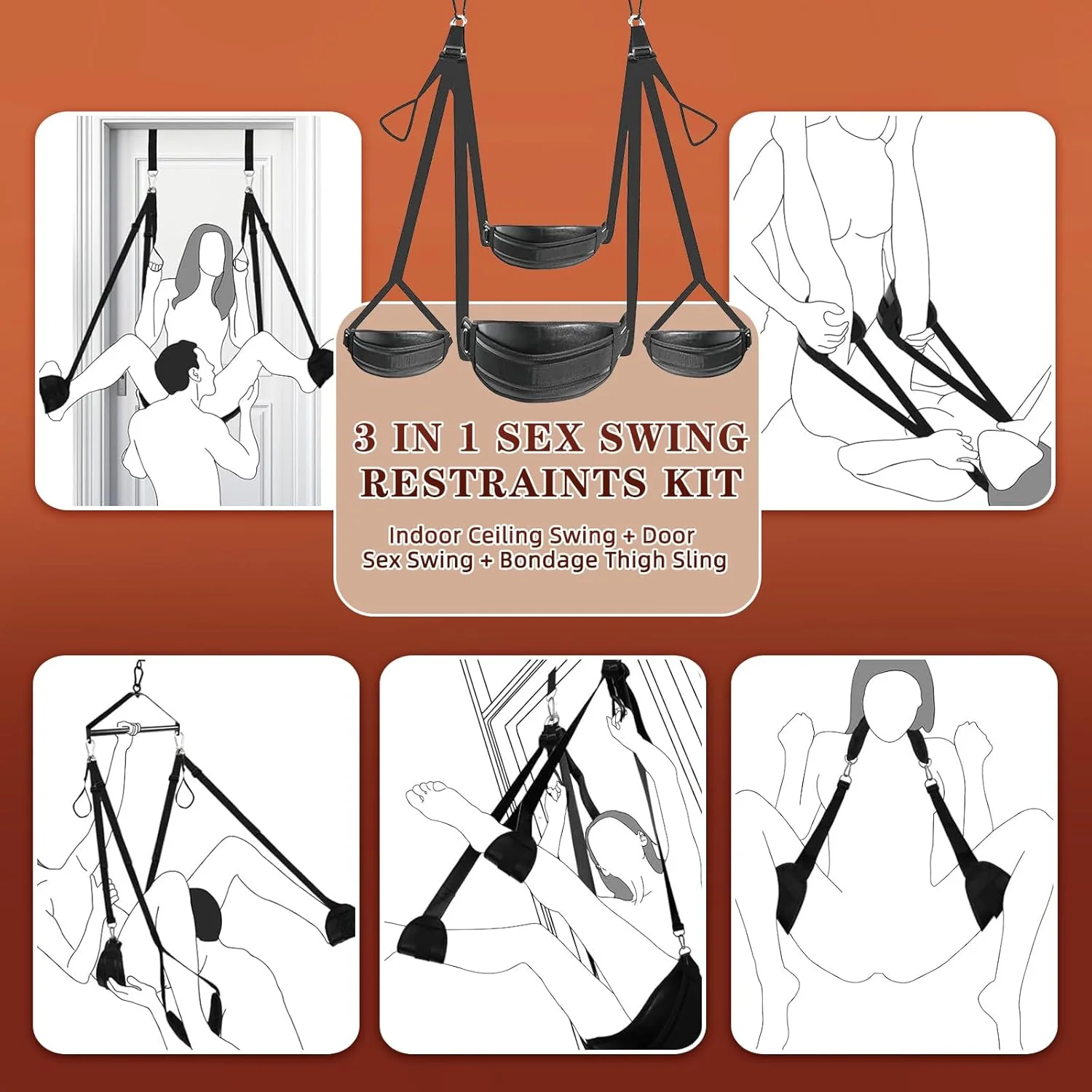 TriVanta 360° Ceiling & Door Sex Swing Kit - Image 3