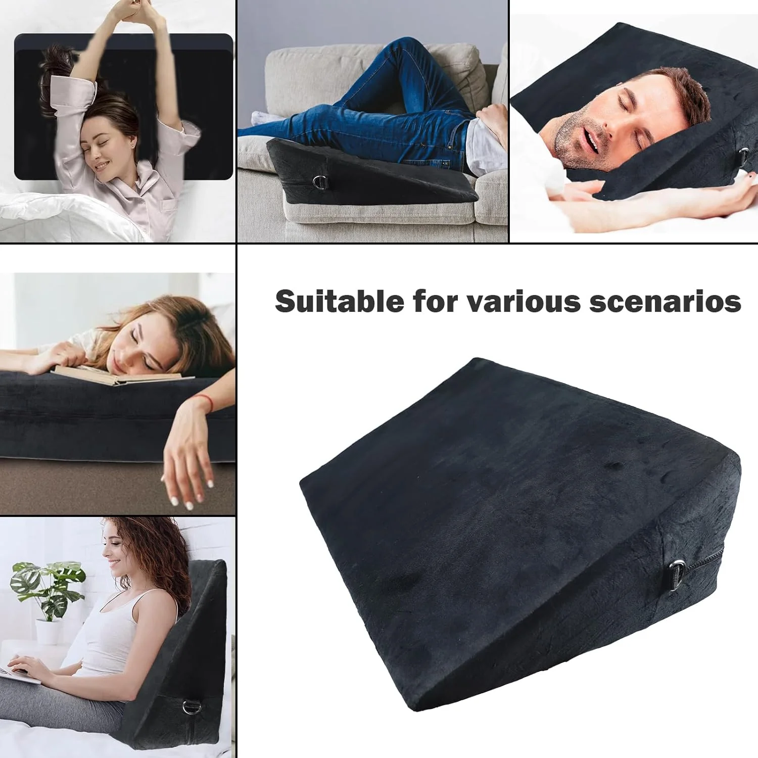 ElevaBond BDSM Positioning Wedge Pillow Set with Straps & Harness - Image 6