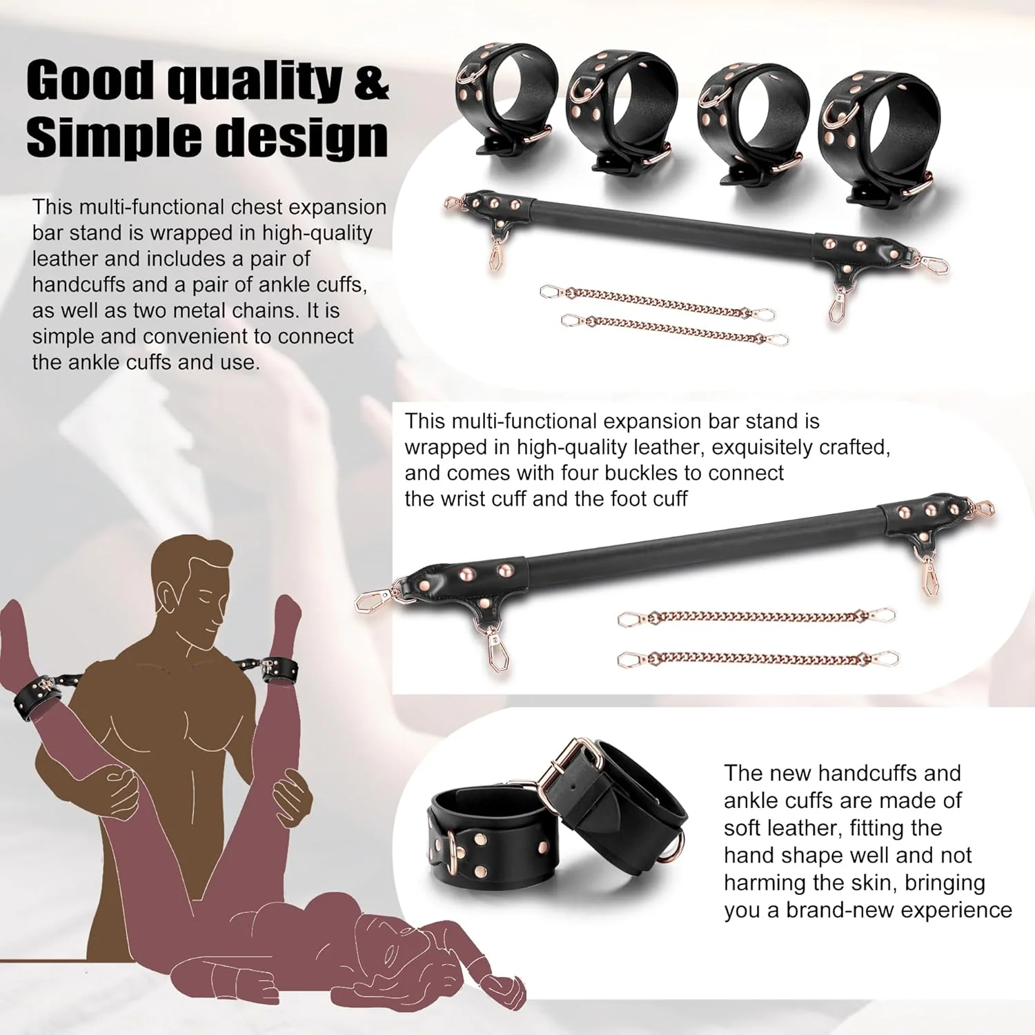 ChainFlex Adjustable Spreader Bar BDSM Kit - Image 4