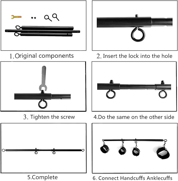 Adjustable BDSM Spreader Bar Restraint Set - Image 5