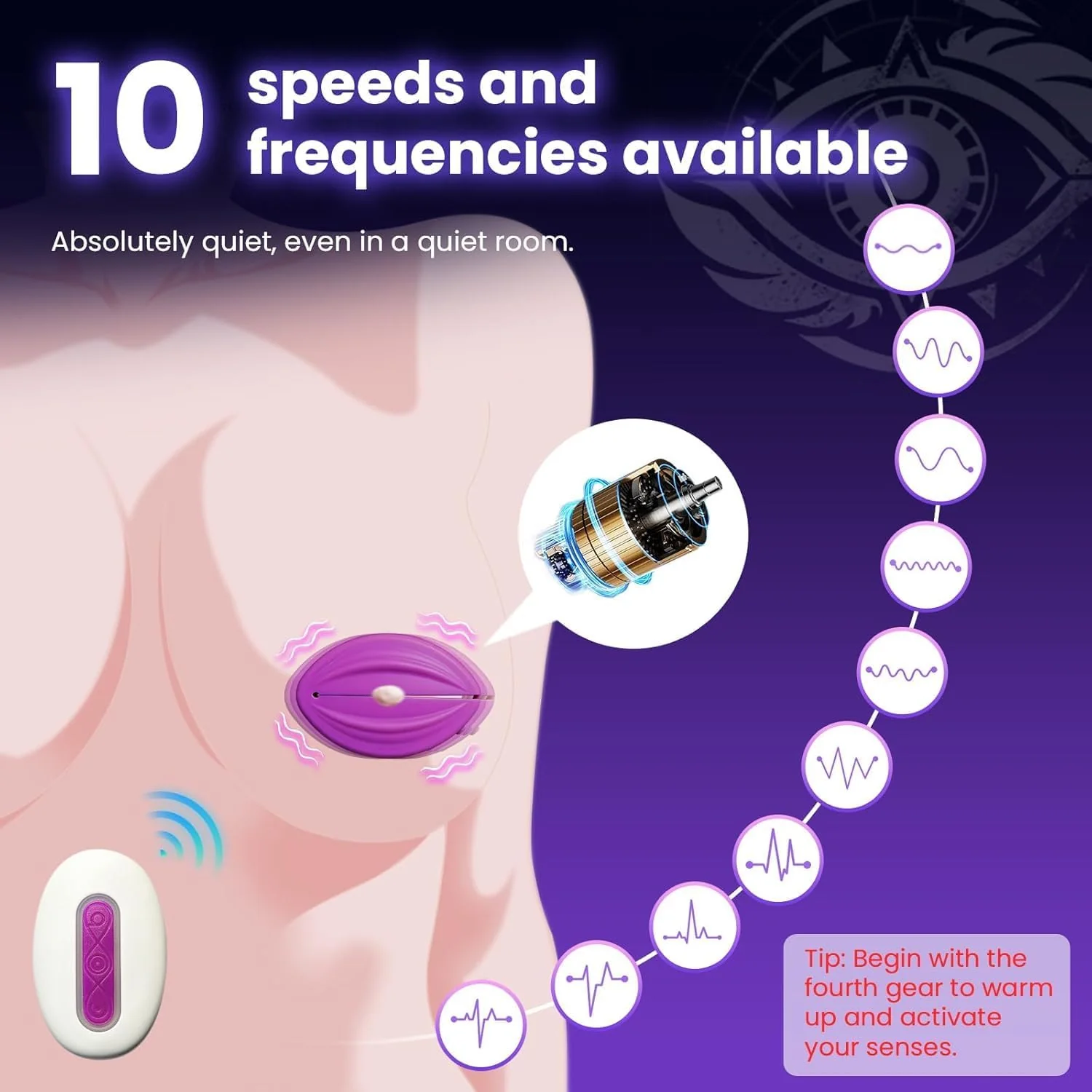 StealthPulseX Mini Remote Nipple Vibrators – 10 Modes - Image 2