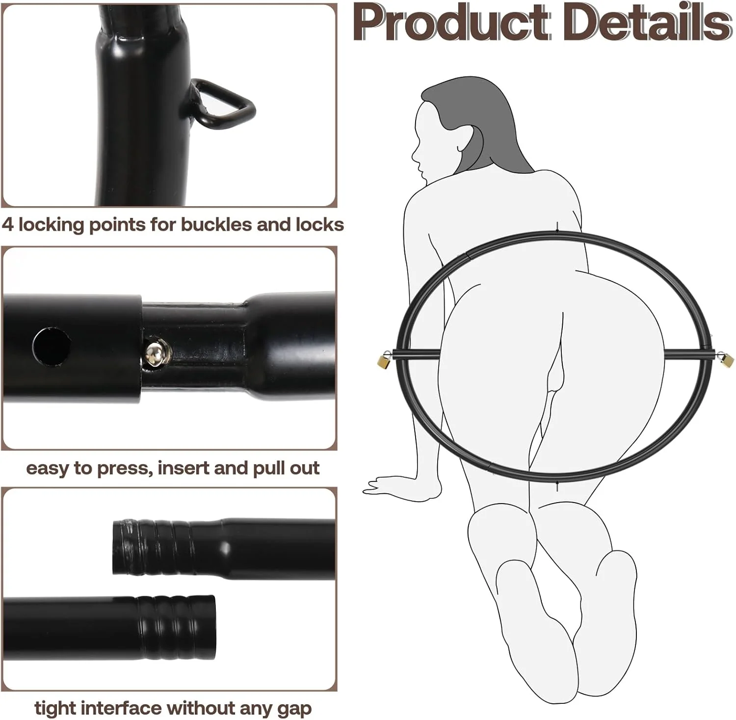 WaistSecure Modular BDSM Spreader Bar Kit - Image 4