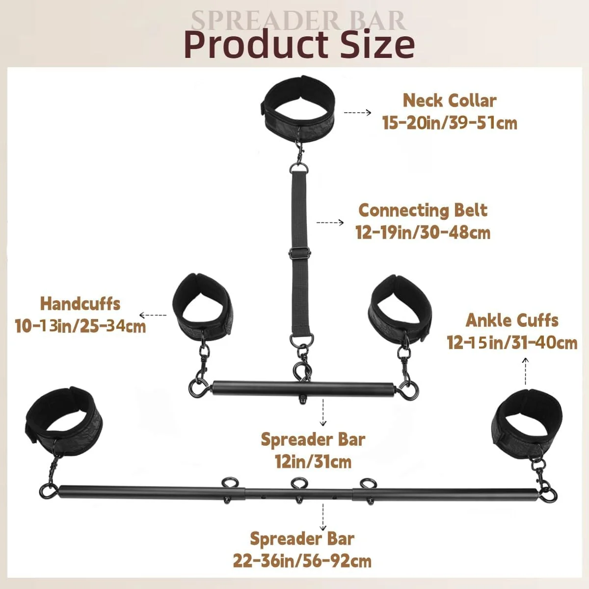SpreaderControl BDSM Spreader Bar Restraints - Image 5