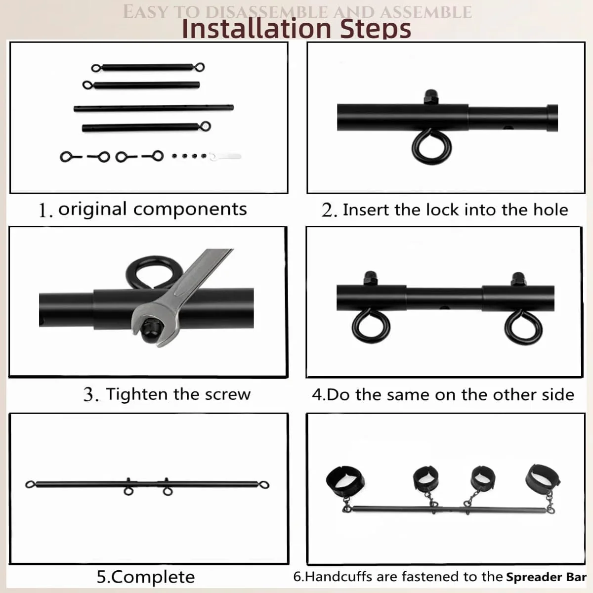 SpreaderControl BDSM Spreader Bar Restraints - Image 7