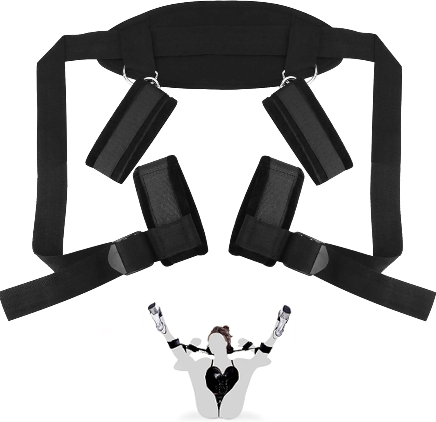 CoreLift BDSM Sling Restraint Kit Hand Ankle Strap - Image 2