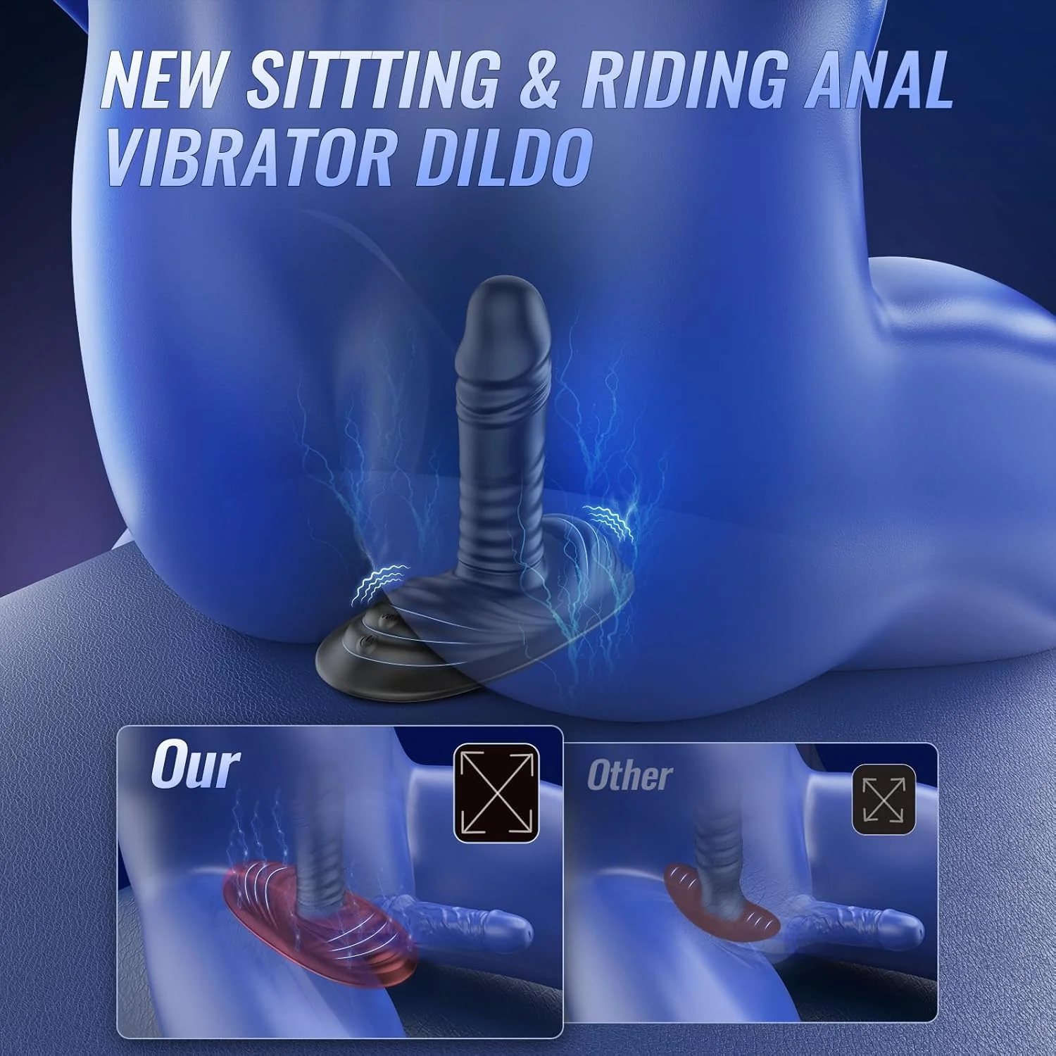 GravionX AI Prostate Massager Thrust Riding Vibrator Remote - Image 3