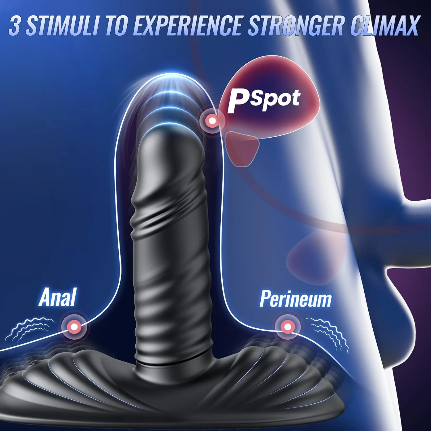 GravionX AI Prostate Massager Thrust Riding Vibrator Remote - Image 4
