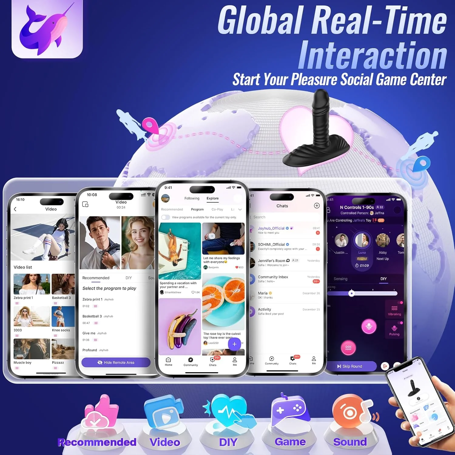 GravionX AI Prostate Massager Thrust Riding Vibrator Remote - Image 5