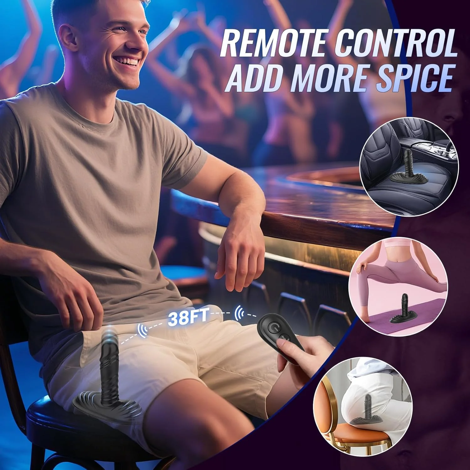 GravionX AI Prostate Massager Thrust Riding Vibrator Remote - Image 6
