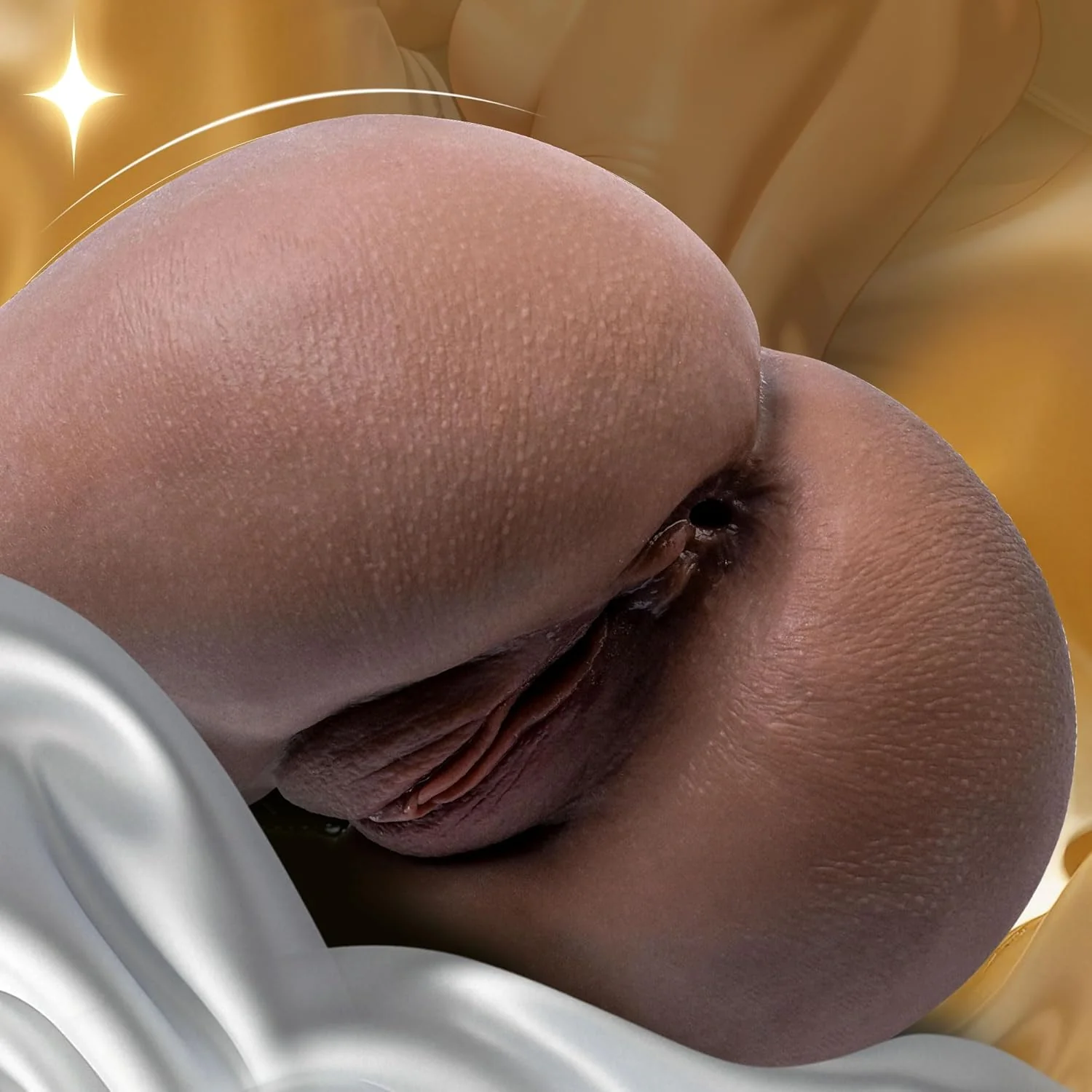 NoirTouchX Realistic Dual Channel Male Stroker Ebony Sex Doll 5.2LB - Image 2