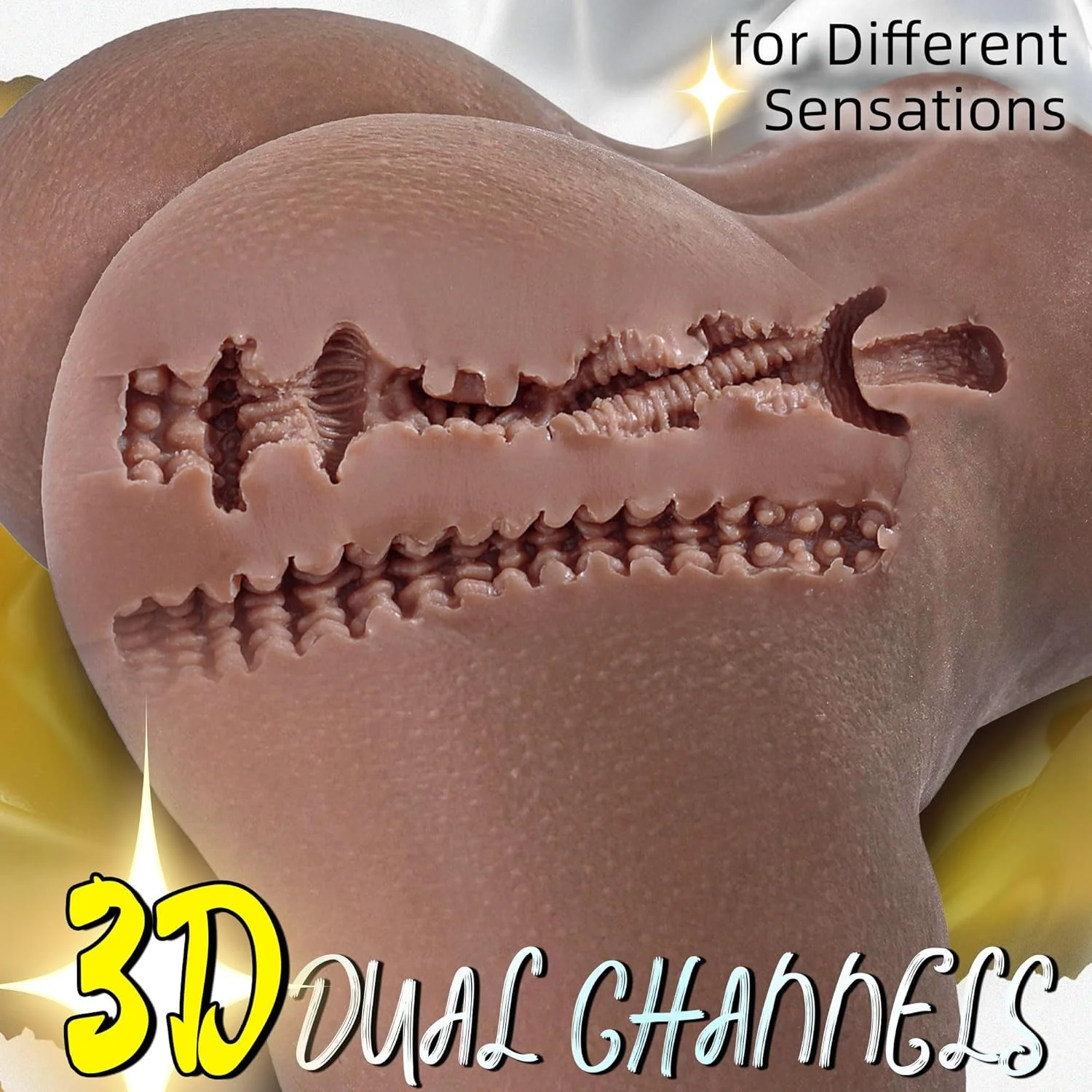 NoirTouchX Realistic Dual Channel Male Stroker Ebony Sex Doll 5.2LB - Image 5