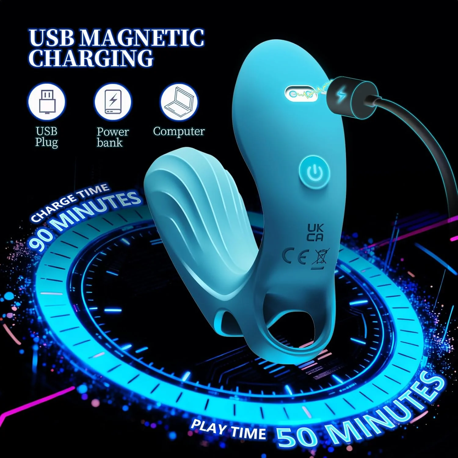 DualiX Dual Motor Finger Vibrator 10 Modes Waterproof - Image 5