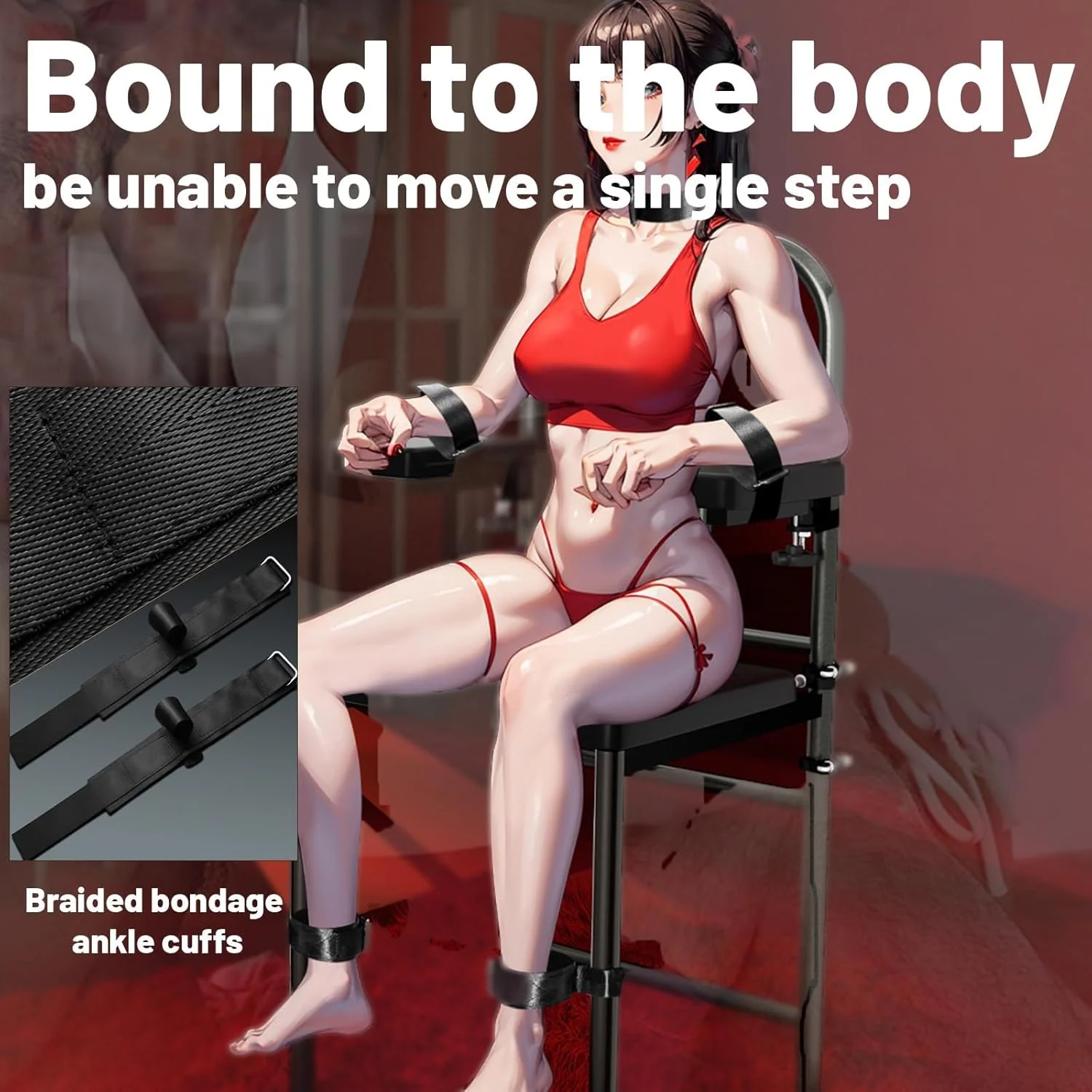 BondFlex BDSM Sex Chair with Restraints 350LB - Image 2