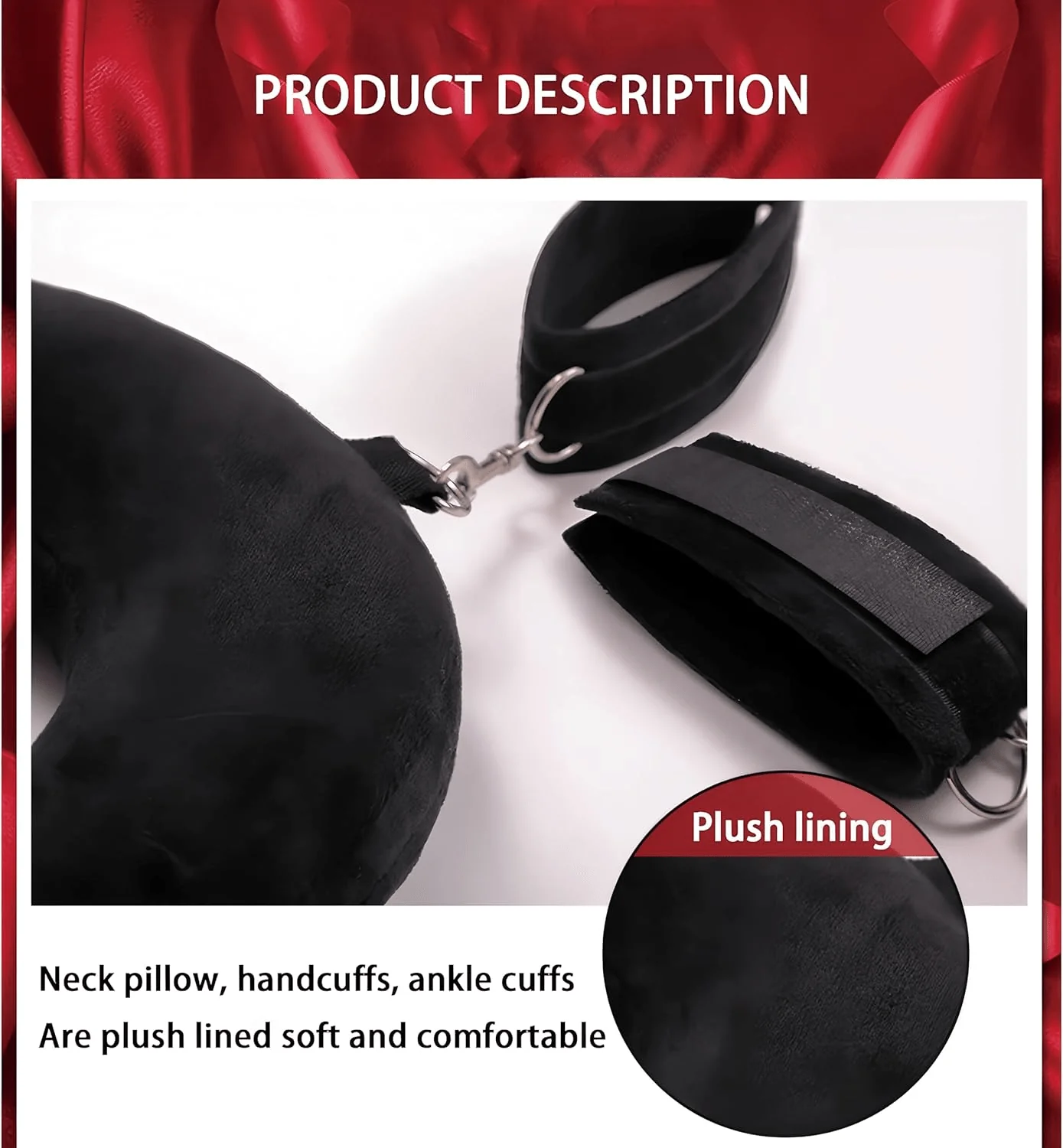 VelvetTorque BDSM Sling with Neck Support & Cuffs - Image 5