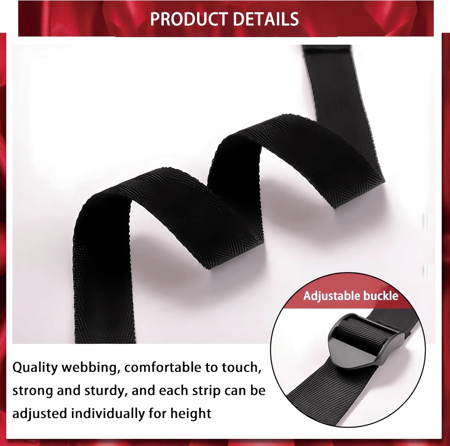 VelvetTorque BDSM Sling with Neck Support & Cuffs - Image 8