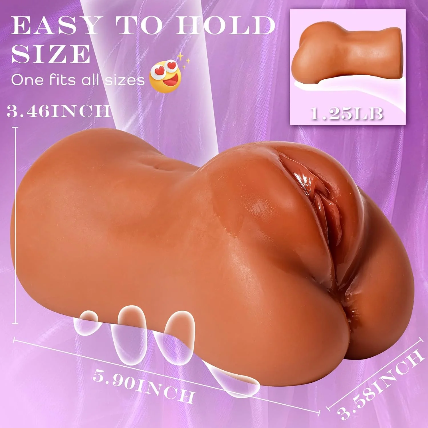 TerraCurve Brown Realistic Pocket Pussy Male Stroker - Image 4