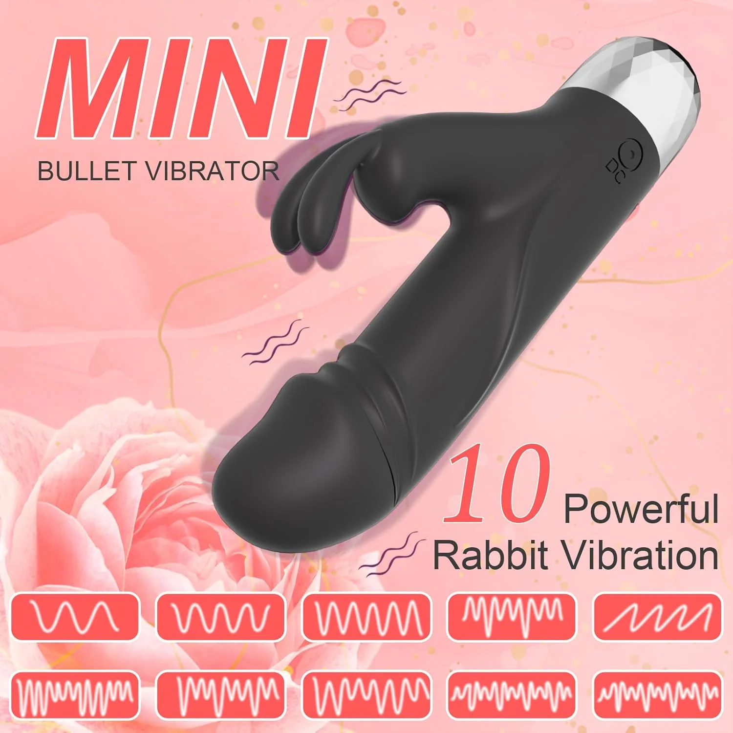 MicroPulse Mini Rabbit Bullet Vibrator 10 Modes Waterproof - Image 2