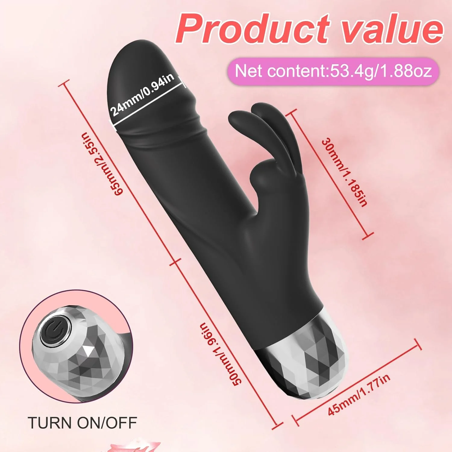 MicroPulse Mini Rabbit Bullet Vibrator 10 Modes Waterproof - Image 3