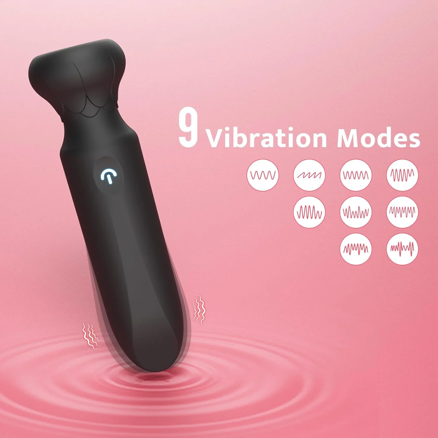 MidnightLuxe Bullet Vibrator 10 Modes Waterproof Silicone Rechargeable - Image 3