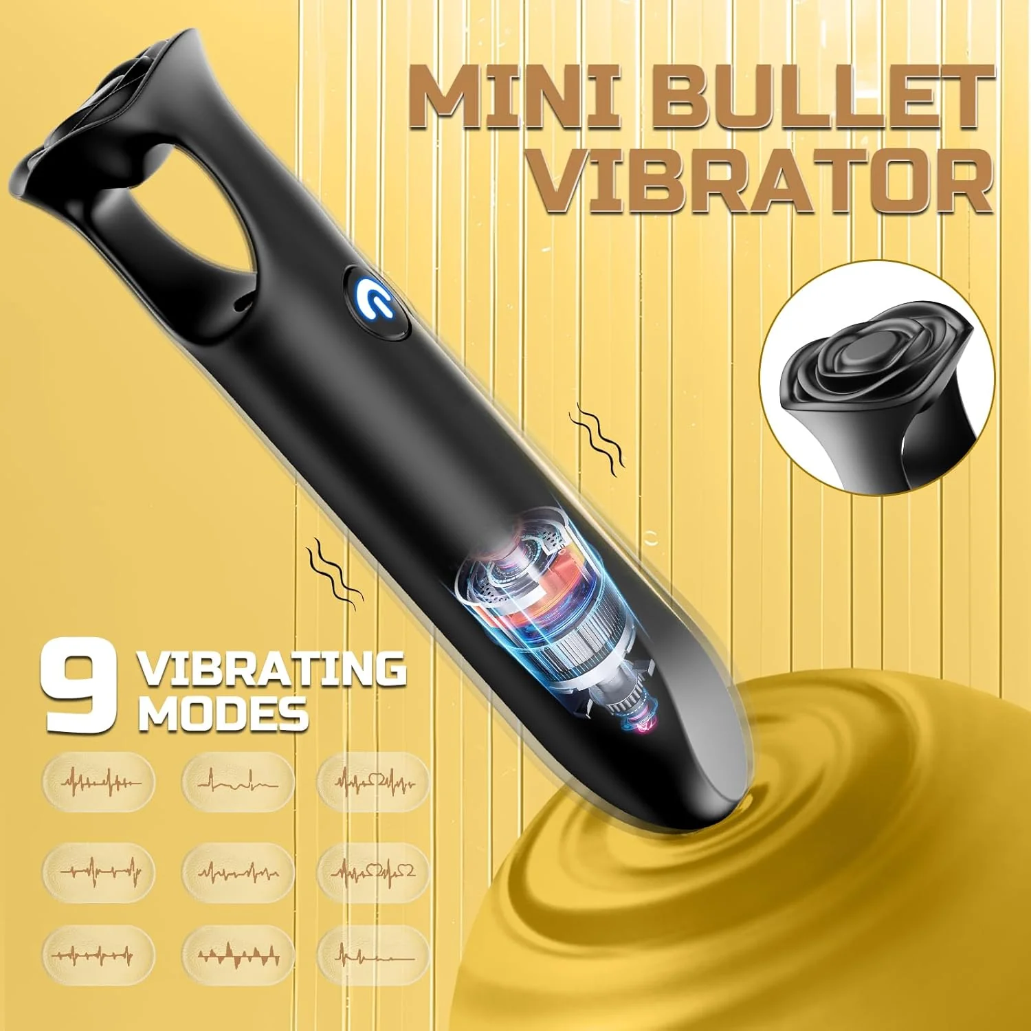 LipSync App Control Bullet Vibrator 9 Modes Waterproof Quiet - Image 2