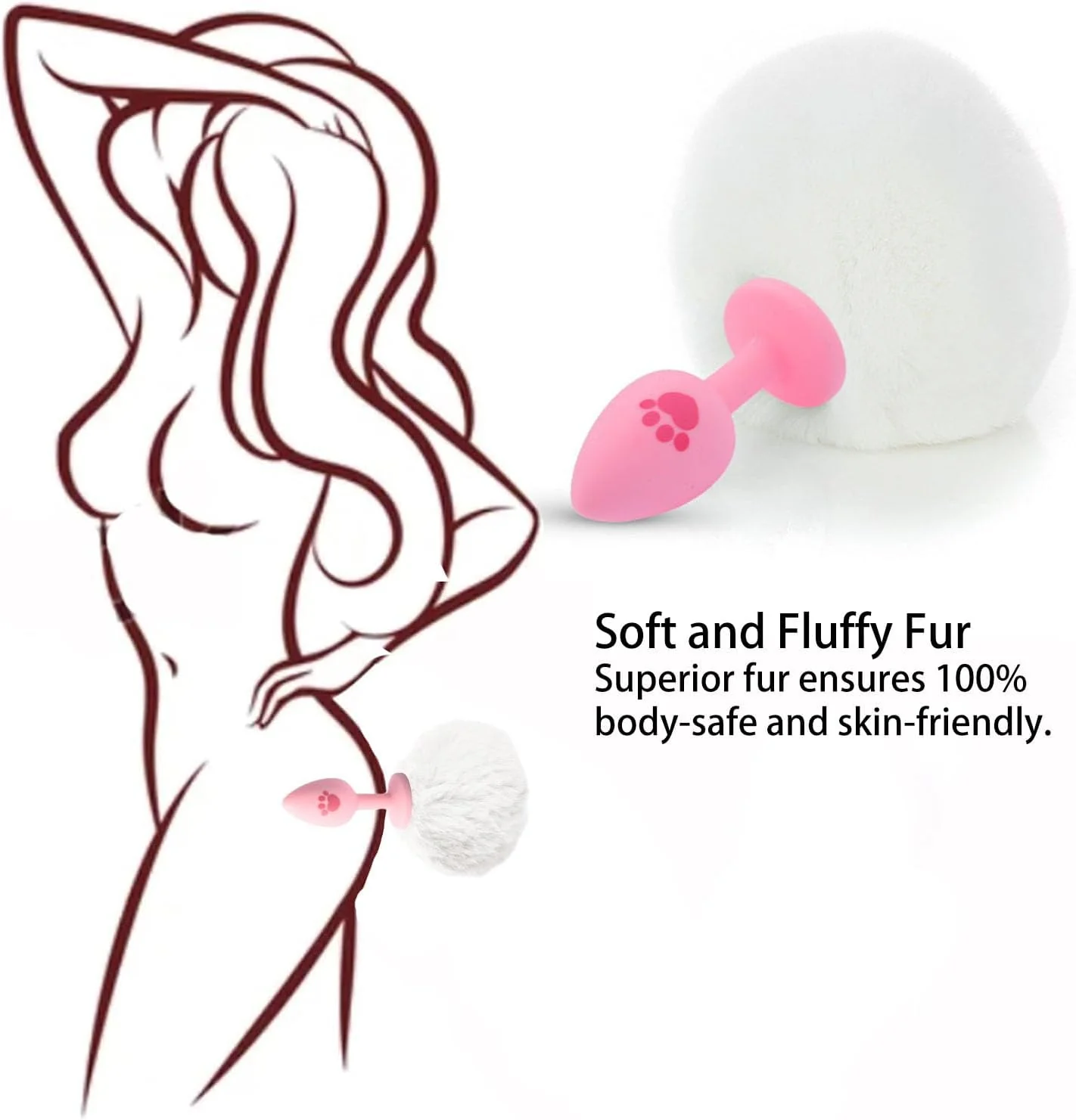 VelvetBunny Bunny Tail Silicone Butt Plug for Beginners - Image 3