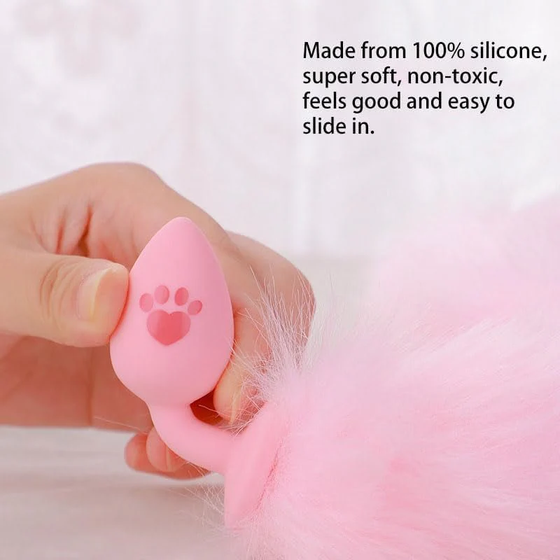 VelvetBunny Bunny Tail Silicone Butt Plug for Beginners - Image 4