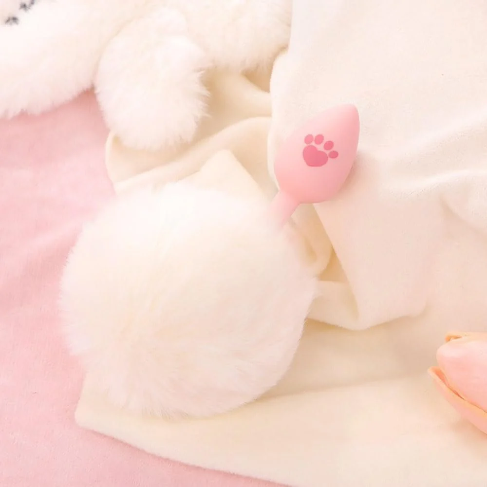 VelvetBunny Bunny Tail Silicone Butt Plug for Beginners - Image 5
