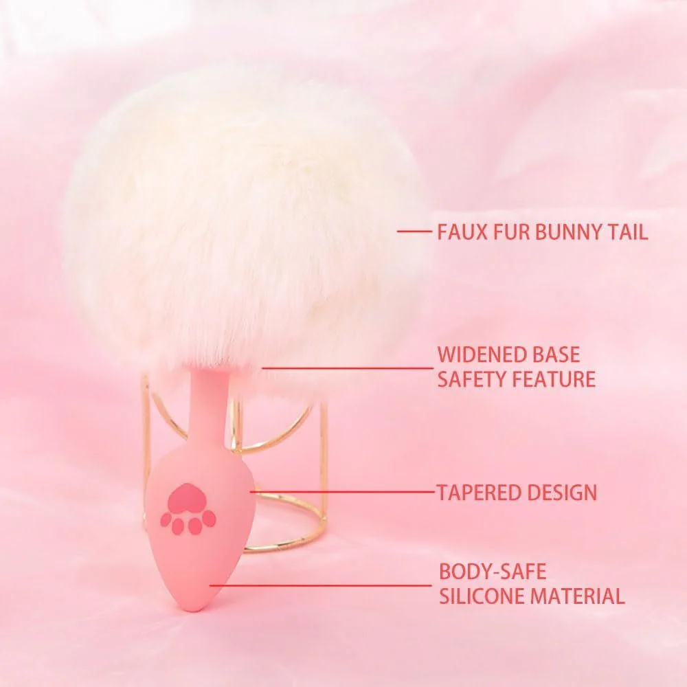 VelvetBunny Bunny Tail Silicone Butt Plug for Beginners - Image 6