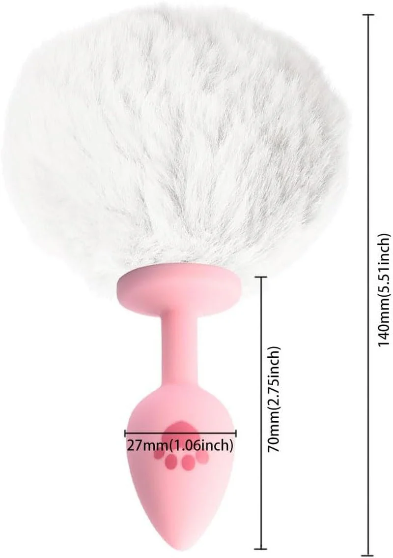 VelvetBunny Bunny Tail Silicone Butt Plug for Beginners - Image 7
